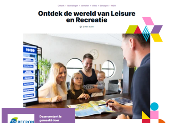 Recreatiebranche steeds zichtbaarder voor jongeren

